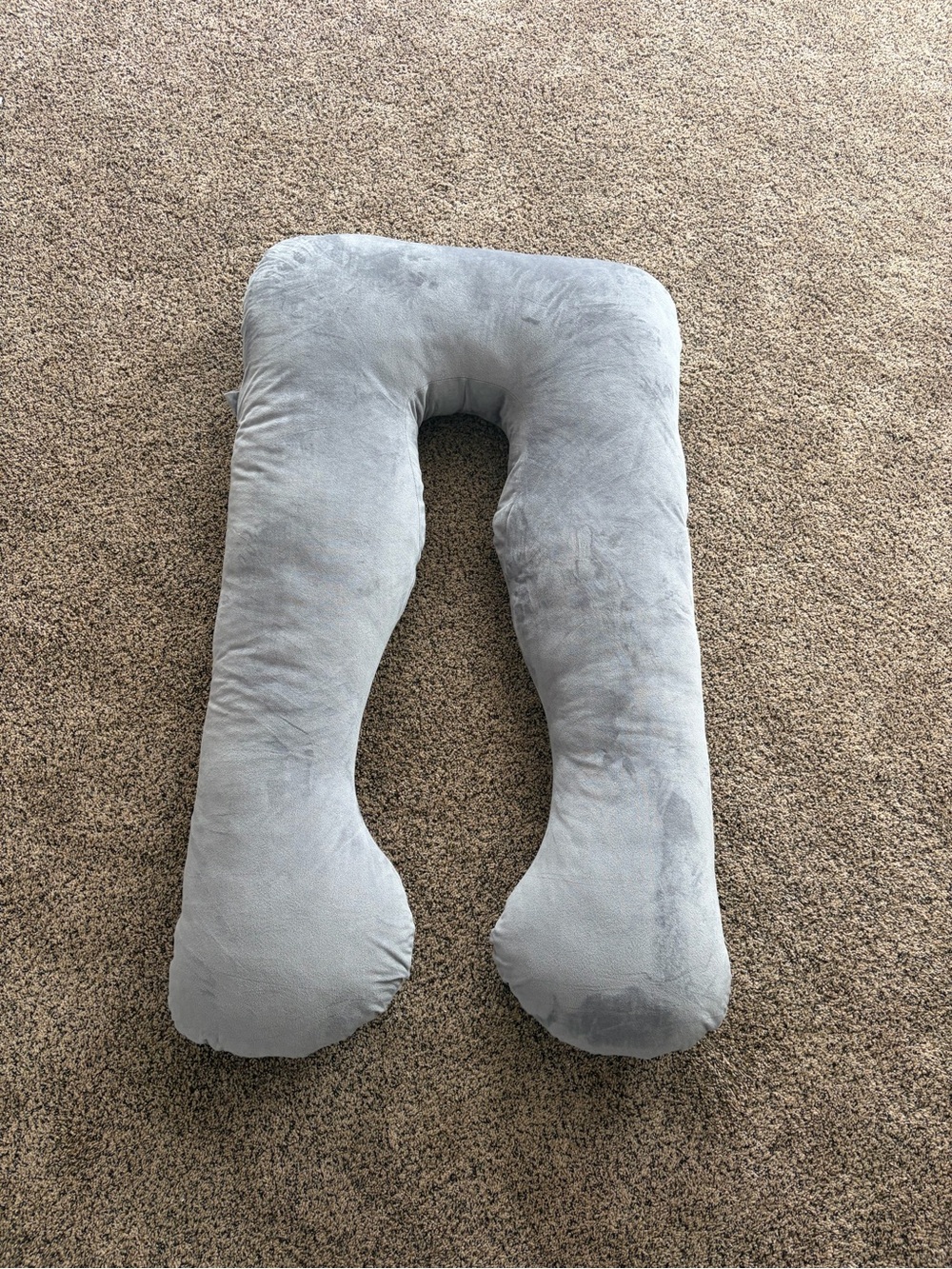 Amazon Gray Full-Body U-Shaped Pregnancy Support Pillow